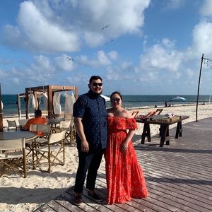 Maxi beach wedding guest dress